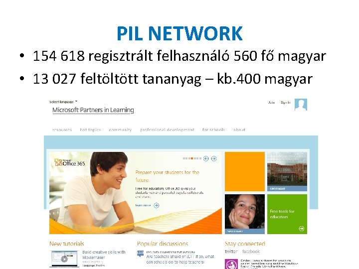 PIL NETWORK • 154 618 regisztrált felhasználó 560 fő magyar • 13 027 feltöltött