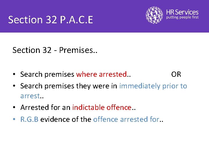 Section 32 P. A. C. E Section 32 - Premises. . • Search premises