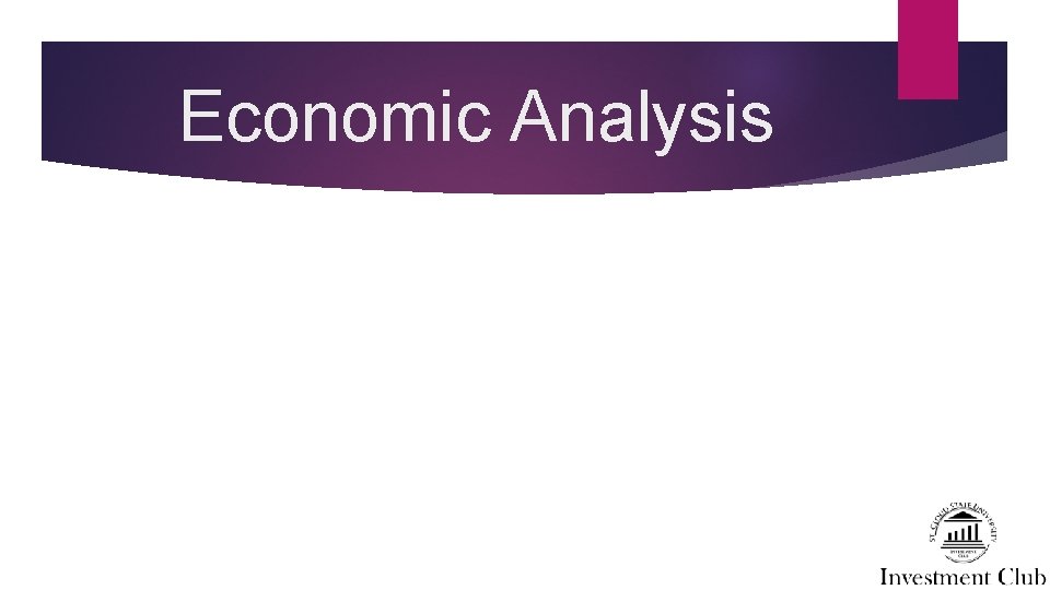 Economic Analysis 