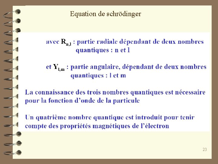 Equation de schrödinger 23 