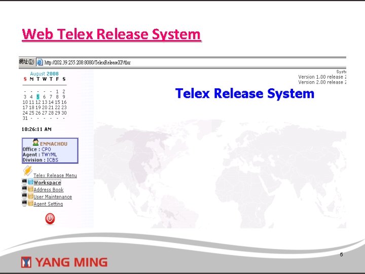 Web Telex Release System 5 
