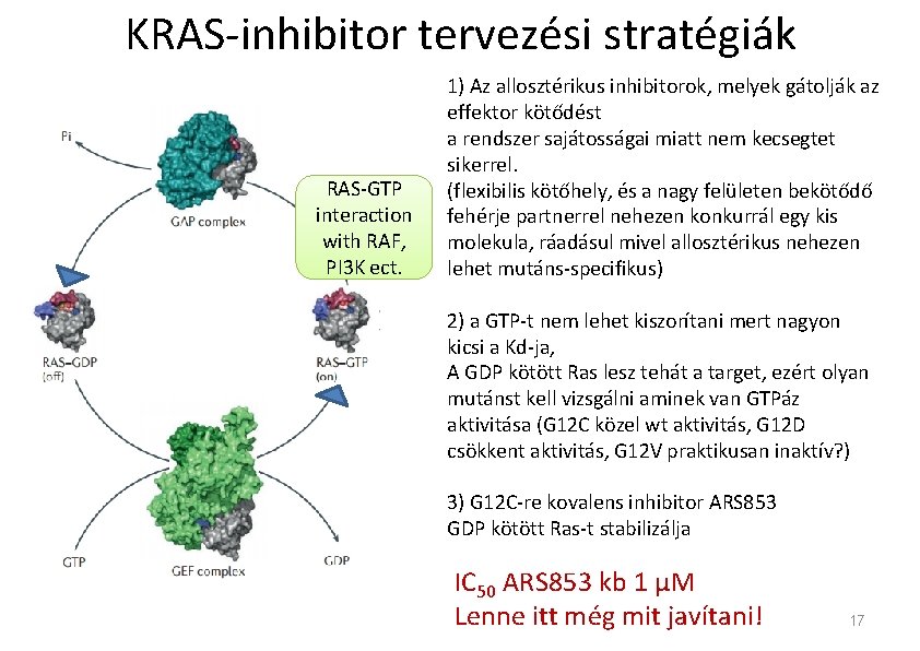 KRAS-inhibitor tervezési stratégiák RAS-GTP interaction with RAF, PI 3 K ect. 1) Az allosztérikus KRAS-inhibitor tervezési stratégiák RAS-GTP interaction with RAF, PI 3 K ect. 1) Az allosztérikus