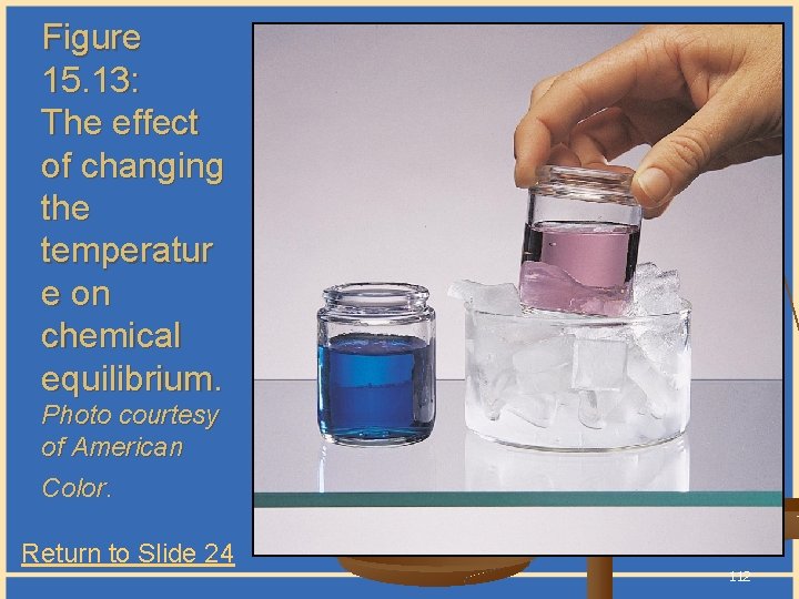 Figure 15. 13: The effect of changing the temperatur e on chemical equilibrium. Photo