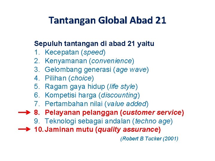 Tantangan Global Abad 21 Sepuluh tantangan di abad 21 yaitu 1. Kecepatan (speed) 2.