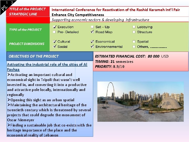 1 3 International Conference for Reactivation of the Rashid Karameh Int’l Fair Enhance City