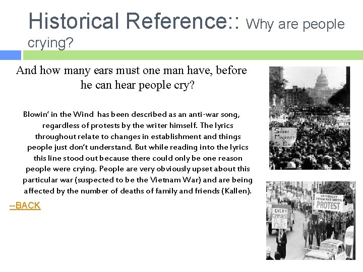 Historical Reference: : Why are people crying? And how many ears must one man