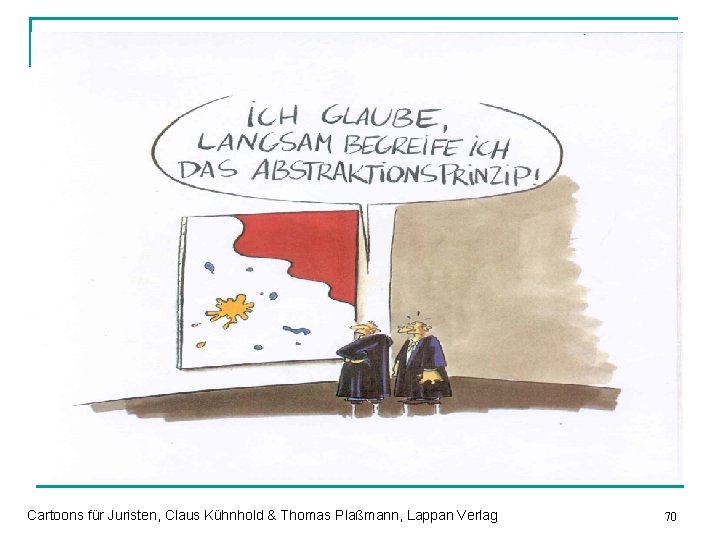 Cartoons für Juristen, Claus Kühnhold & Thomas Plaßmann, Lappan Verlag 70 