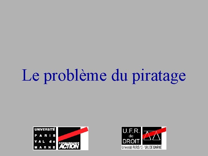 Le problème du piratage 
