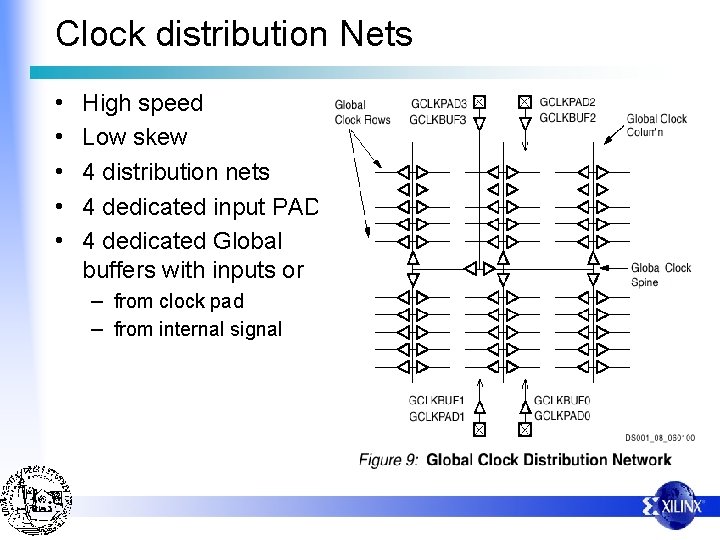 Clock distribution Nets • • • High speed Low skew 4 distribution nets 4