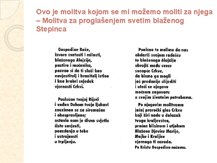 Ovo je molitva kojom se mi možemo moliti za njega – Molitva za proglašenjem