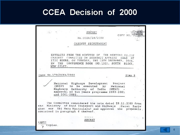 `` CCEA Decision of 2000 5 