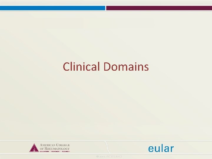 Clinical Domains 
