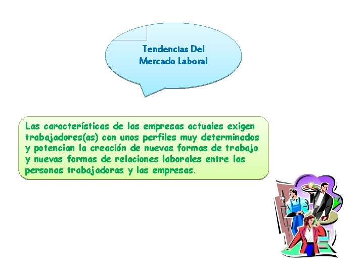 Tendencias Del Mercado Laboral Las características de las empresas actuales exigen trabajadores(as) con unos