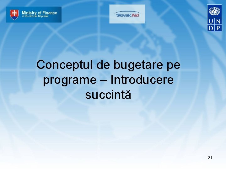 Conceptul de bugetare pe programe – Introducere succintă 21 