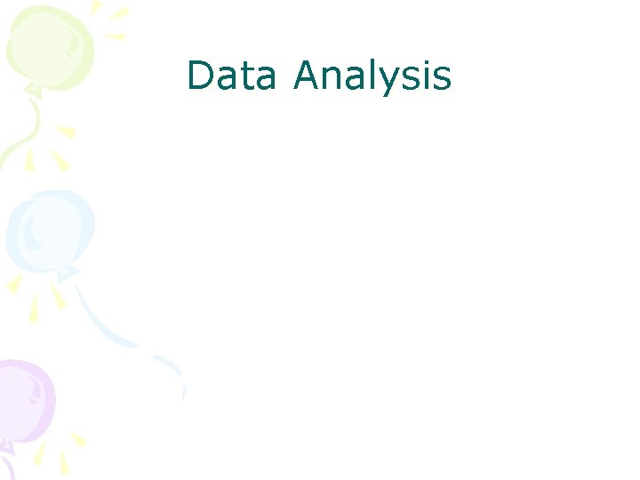 Data Analysis 