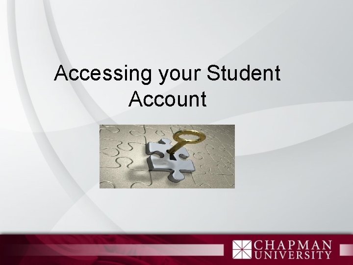 Accessing your Student Account 