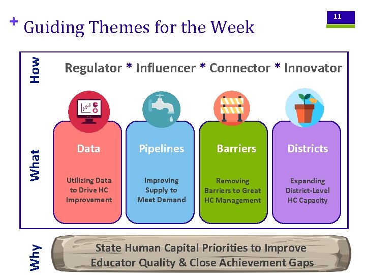 Why What How + Guiding Themes for the Week 11 Regulator * Influencer *