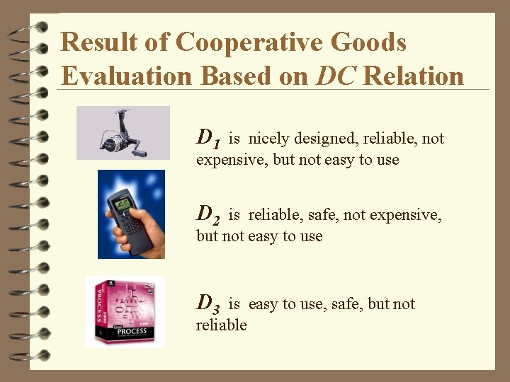 Result of Cooperative Goods Evaluation Based on DC Relation D 1 is nicely designed,