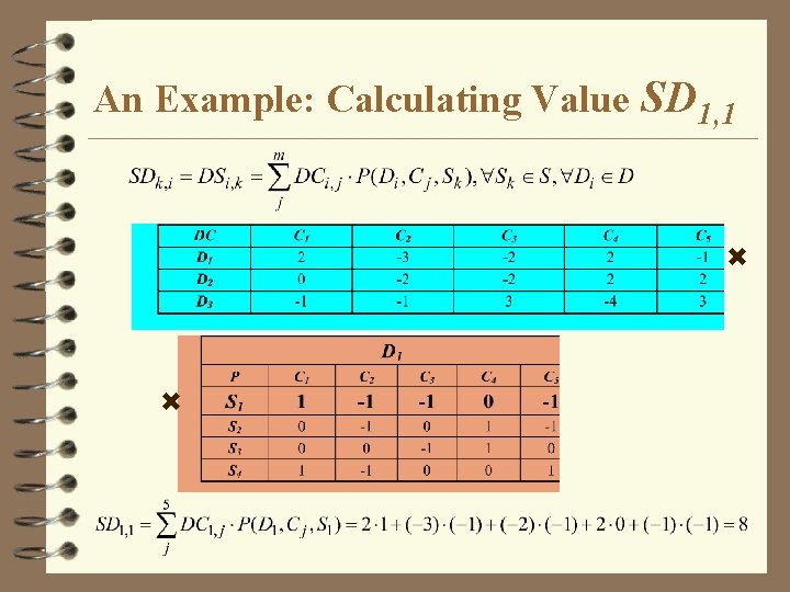 An Example: Calculating Value SD 1, 1 