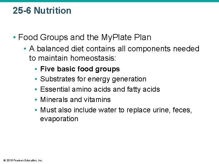 25 -6 Nutrition • Food Groups and the My. Plate Plan • A balanced