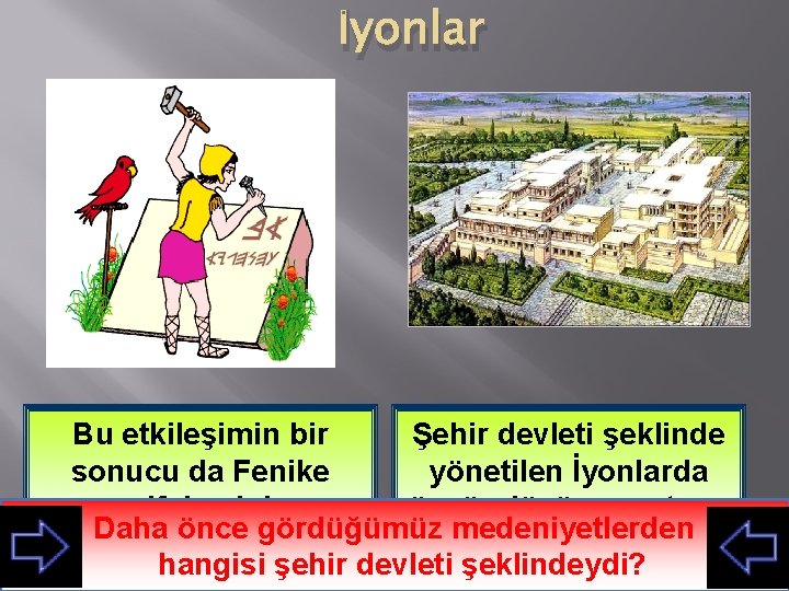 İyonlar Bu etkileşimin bir Şehir devleti şeklinde sonucu da Fenike yönetilen İyonlarda alfabesini özgür