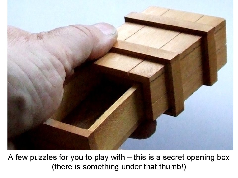A few puzzles for you to play with – this is a secret opening