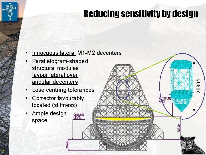 16 • Innocuous lateral M 1 -M 2 decenters • Parallelogram-shaped structural modules favour
