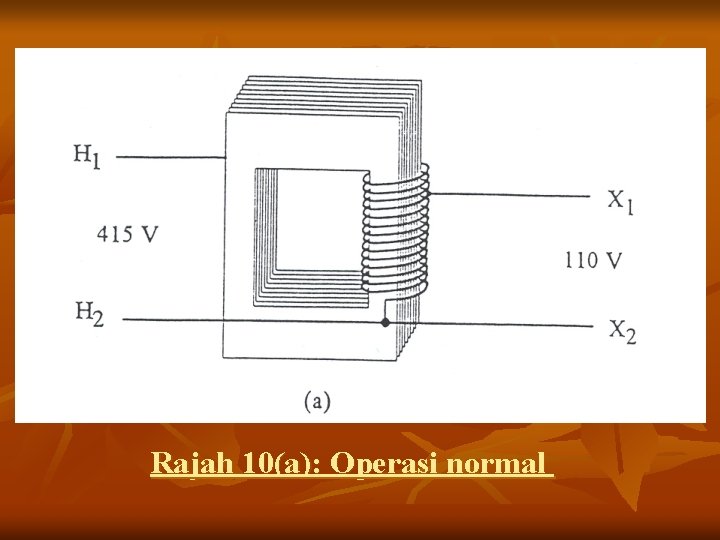Rajah 10(a): Operasi normal 