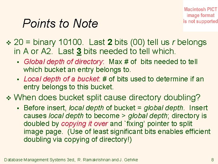 Points to Note v 20 = binary 10100. Last 2 bits (00) tell us