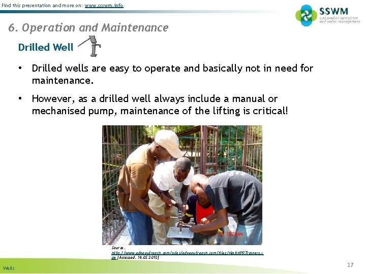 Find this presentation and more on: www. ssswm. info. 6. Operation and Maintenance Drilled