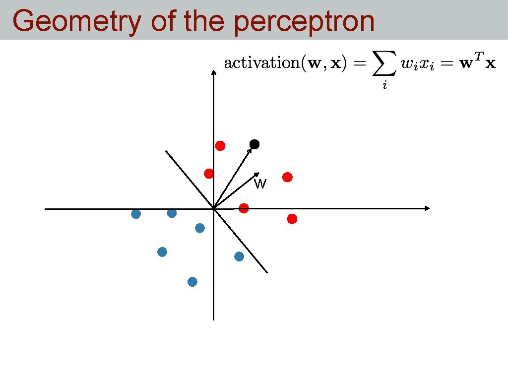 Geometry of the perceptron w 