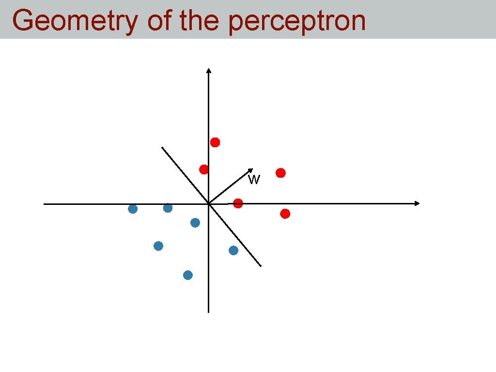 Geometry of the perceptron w 