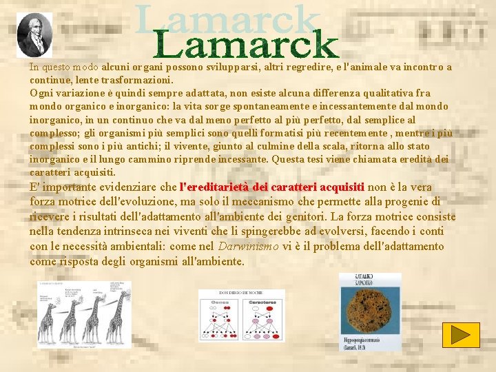 In questo modo alcuni organi possono svilupparsi, altri regredire, e l'animale va incontro a