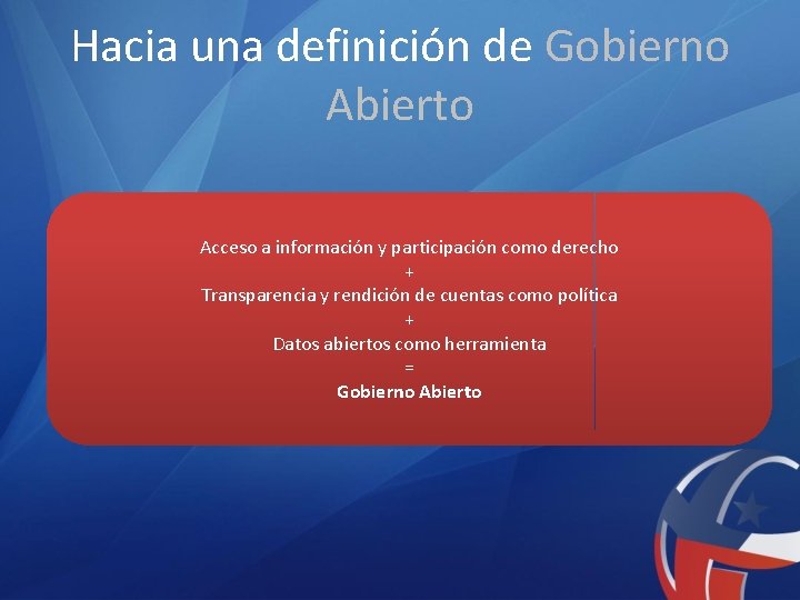 Hacia una definición de Gobierno Abierto Acceso a información y participación como derecho +