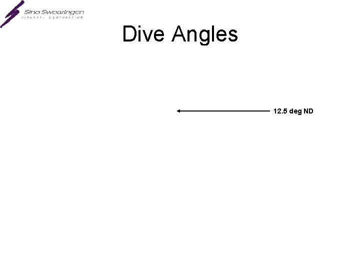 Dive Angles 12. 5 deg ND 