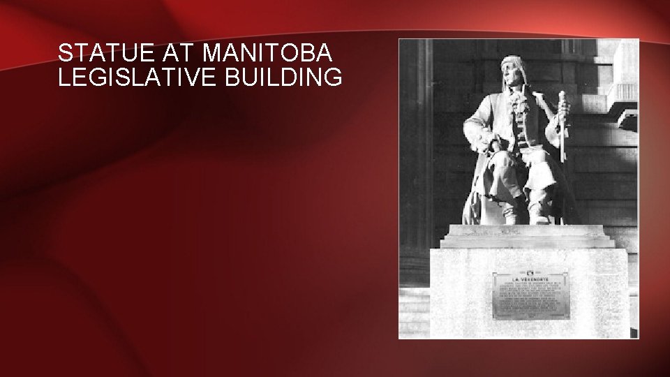 STATUE AT MANITOBA LEGISLATIVE BUILDING 