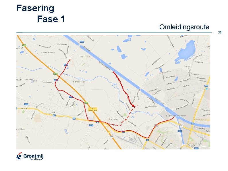 Fasering Fase 1 Omleidingsroute 31 