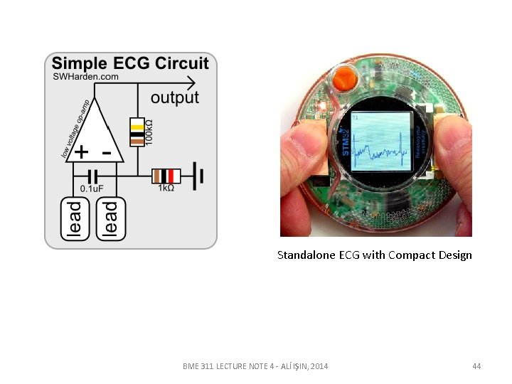 Standalone ECG with Compact Design BME 311 LECTURE NOTE 4 - ALİ IŞIN, 2014