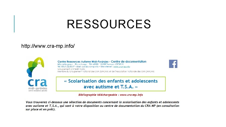 RESSOURCES http: //www. cra-mp. info/ 