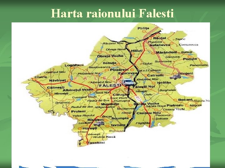 Harta raionului Falesti 