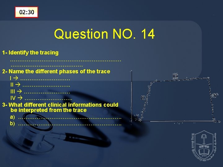 Question NO. 14 1 - Identify the tracing ………………………… 2 - Name the different