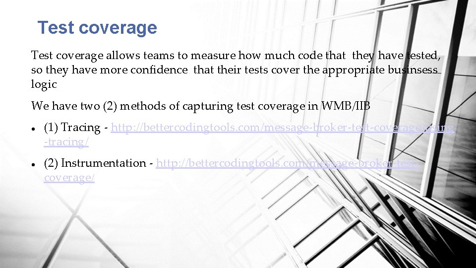 Test coverage allows teams to measure how much code that they have tested, so