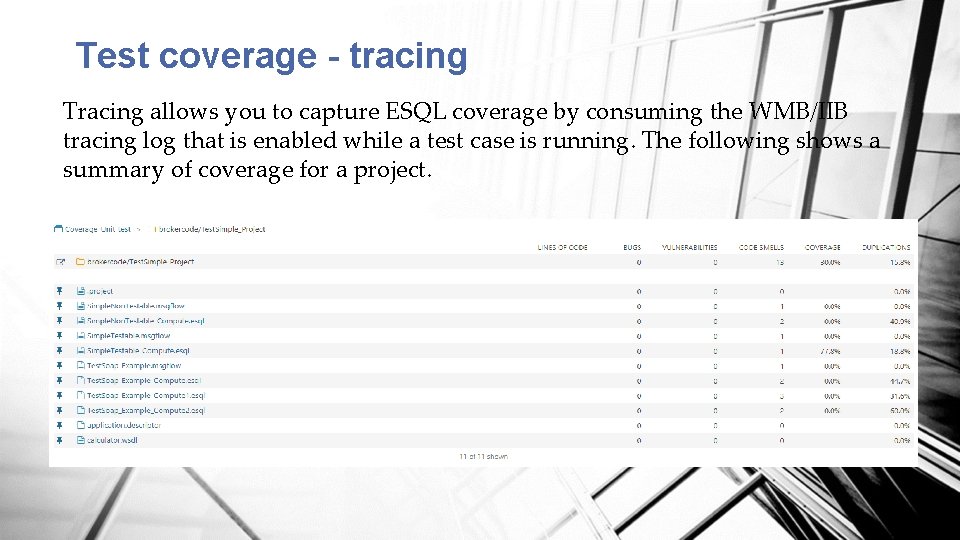 Test coverage - tracing Tracing allows you to capture ESQL coverage by consuming the