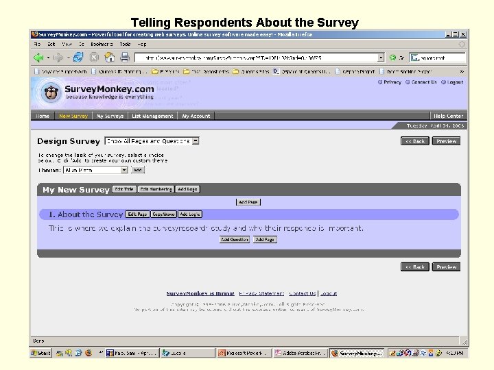 Telling Respondents About the Survey 