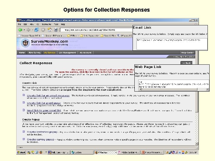 Options for Collection Responses 