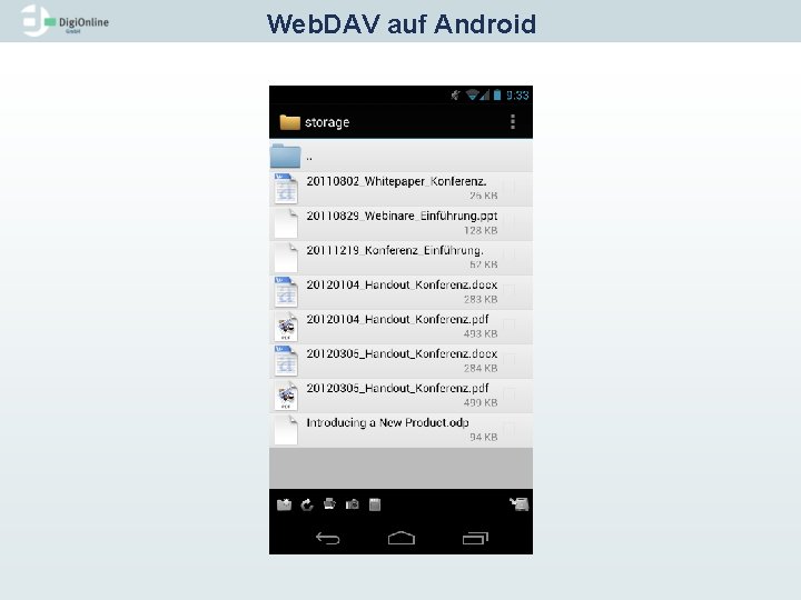 Web. DAV auf Android 