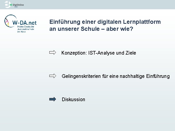 Einführung einer digitalen Lernplattform an unserer Schule – aber wie? Konzeption: IST-Analyse und Ziele