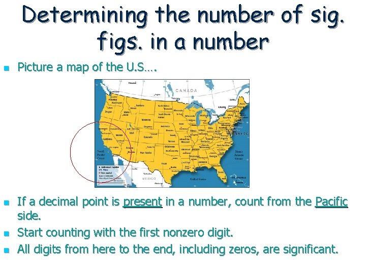 Determining the number of sig. figs. in a number n n Picture a map