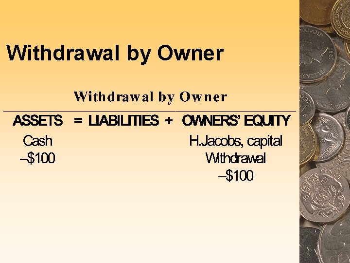 Withdrawal by Owner 