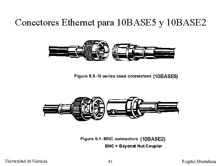 Conectores Ethernet para 10 BASE 5 y 10 BASE 2 (10 BASE 5) (10